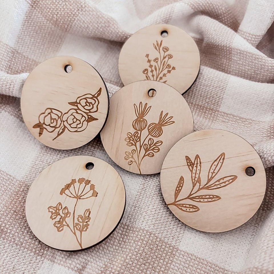 Floral Gift Tags - ShartrueseChristmas Ornament