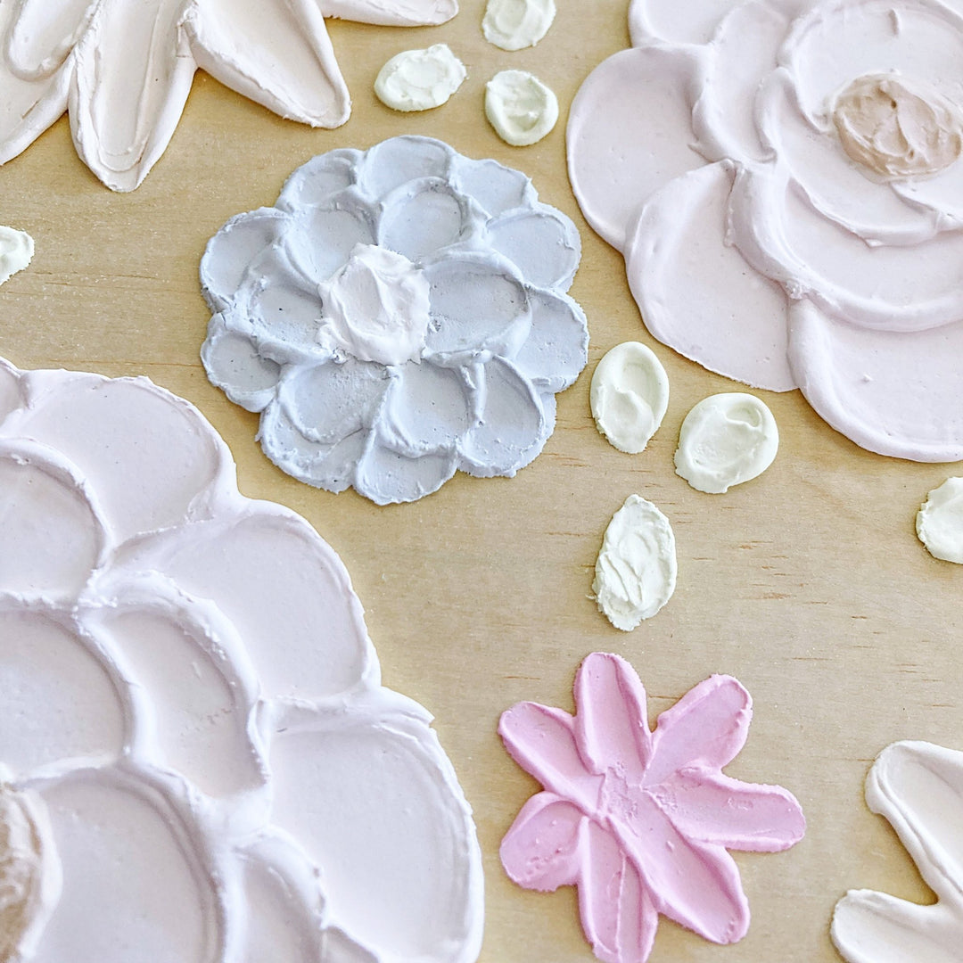 Floral Timber Plaque - ShartrueseTextured Art