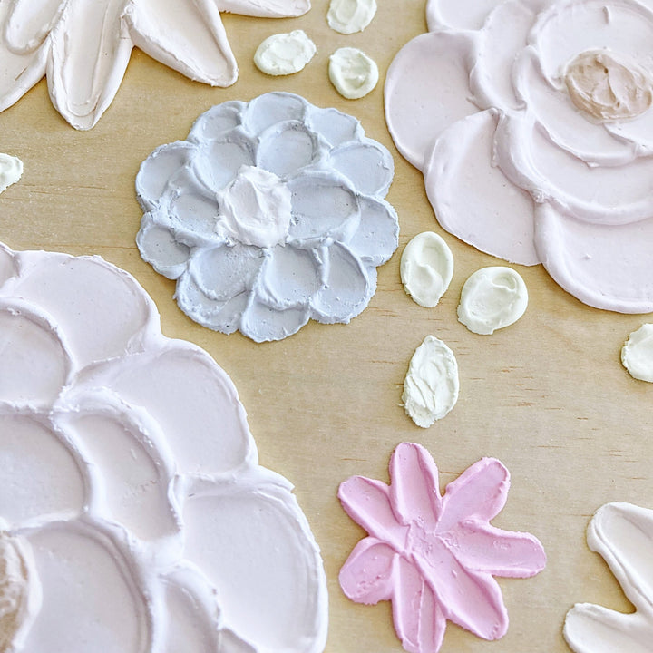 Floral Timber Plaque - ShartrueseTextured Art