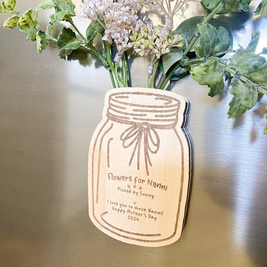 Flower Jar Magnet - Shartruese