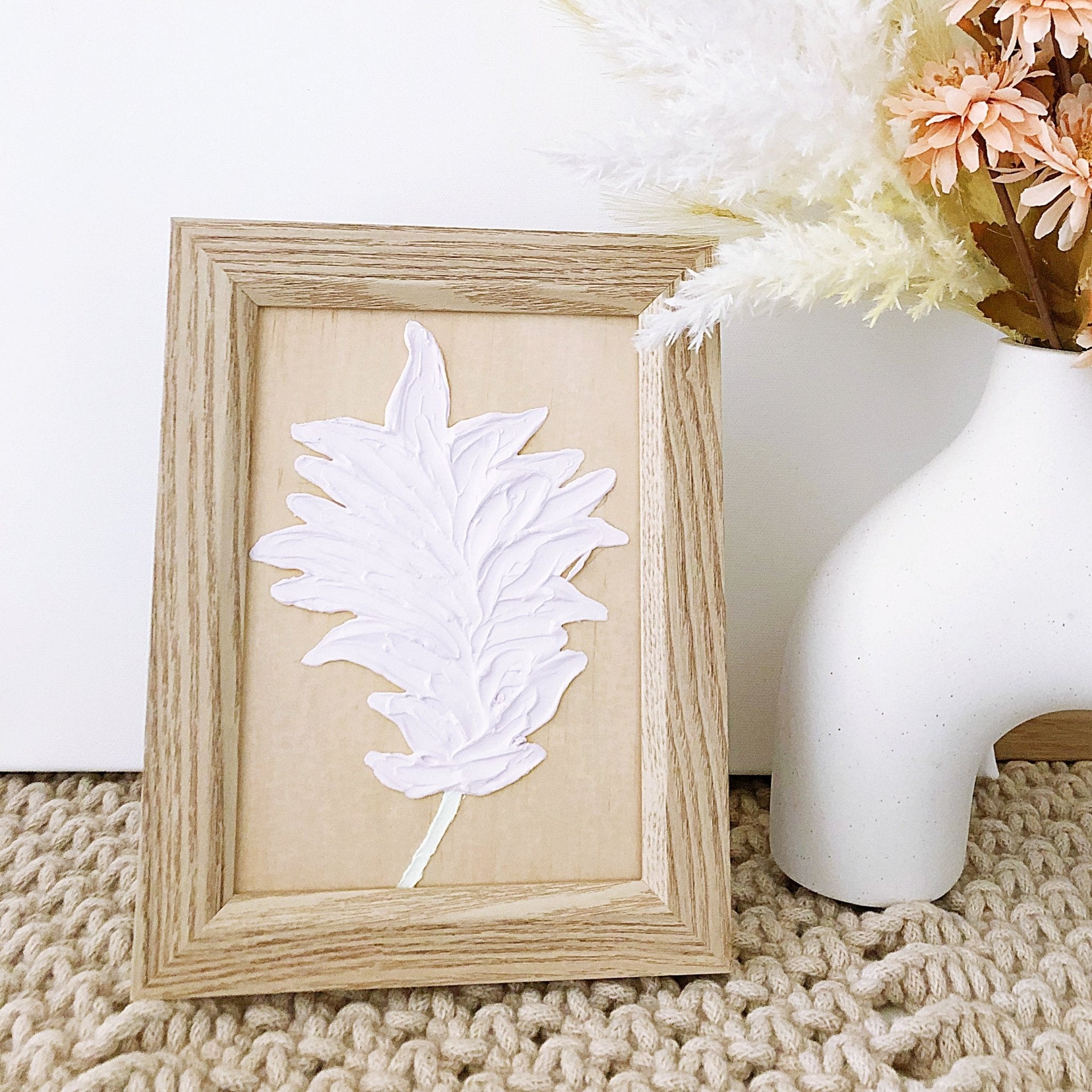 Framed Textured Branch - ShartrueseTextured Art