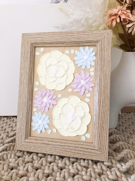 Framed Textured Florals - ShartrueseTextured Art