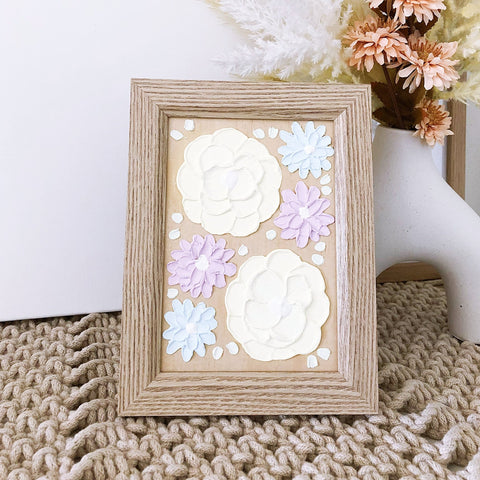 Framed Textured Florals - ShartrueseTextured Art