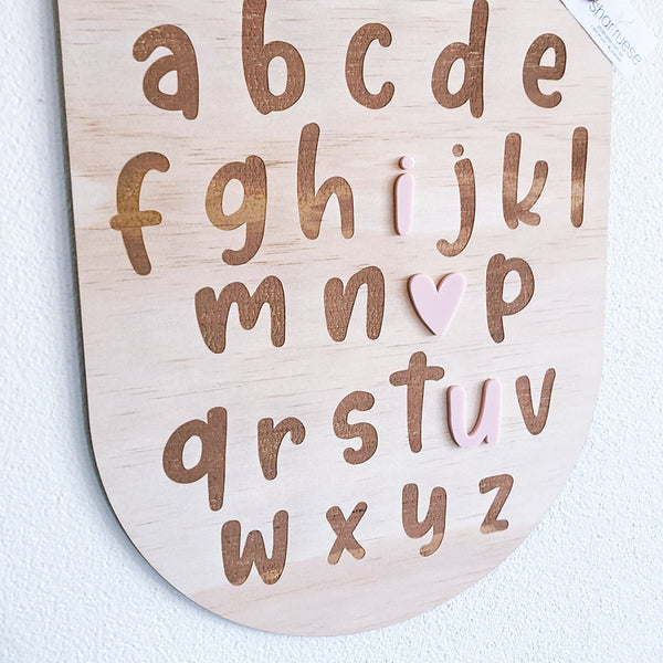 Groovy Alphabet Board - ShartrueseParty decor; Happy Birthday; Wall Decor; Wall Plaque; Nursery Decor, Kids Room, Wooden Decor