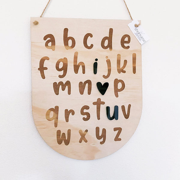 Groovy Alphabet Board - ShartrueseParty decor; Happy Birthday; Wall Decor; Wall Plaque; Nursery Decor, Kids Room, Wooden Decor