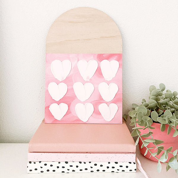 Love Heart Arch Plaque - ShartrueseTextured Art