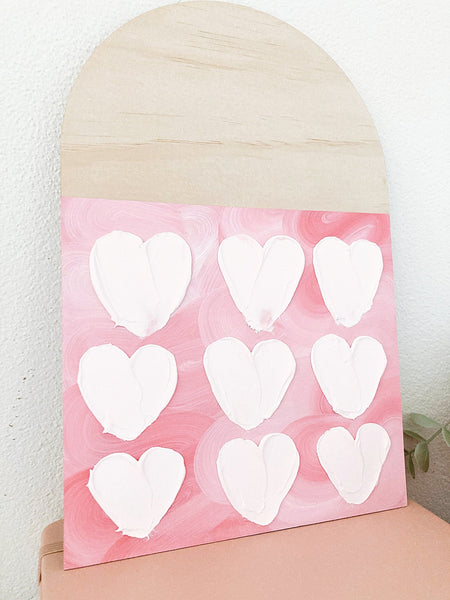 Love Heart Arch Plaque - ShartrueseTextured Art