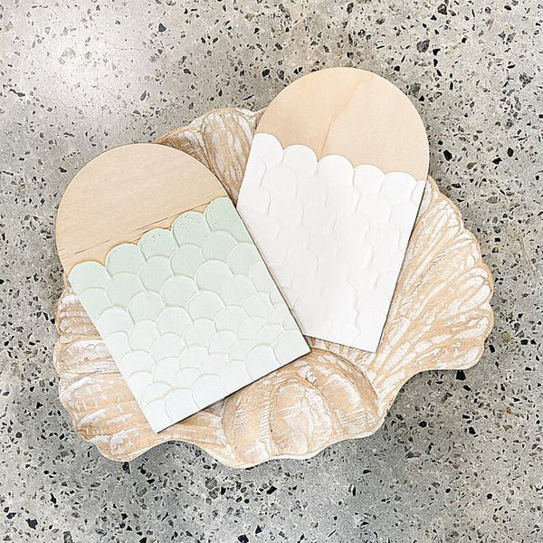Mini Fish Scale Arch Plaque - ShartrueseTextured Art