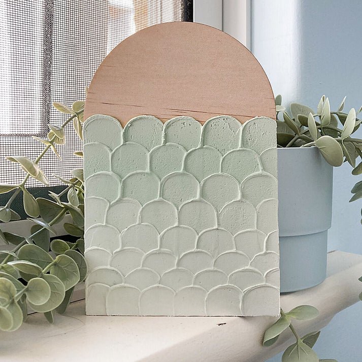 Mini Fish Scale Arch Plaque - ShartrueseTextured Art