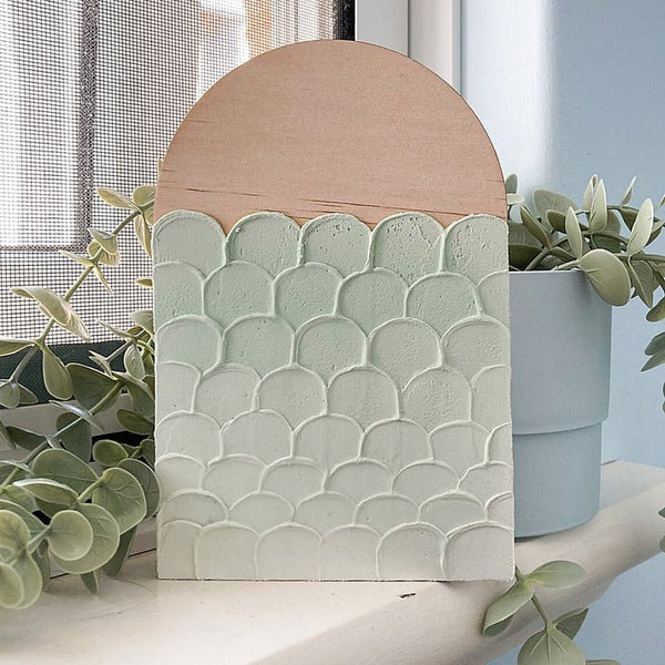 Mini Fish Scale Arch Plaque - ShartrueseTextured Art