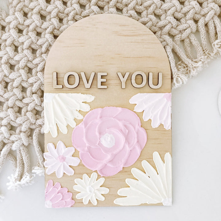 Mini Floral Arch Plaque - ShartrueseTextured Art