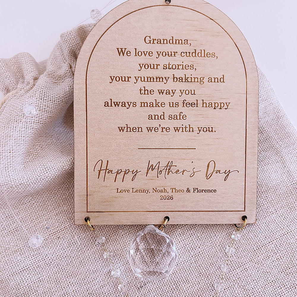 Personalised Arch Suncatcher | Glass Crystal Keepsake - ShartrueseMother's Day Key Chains