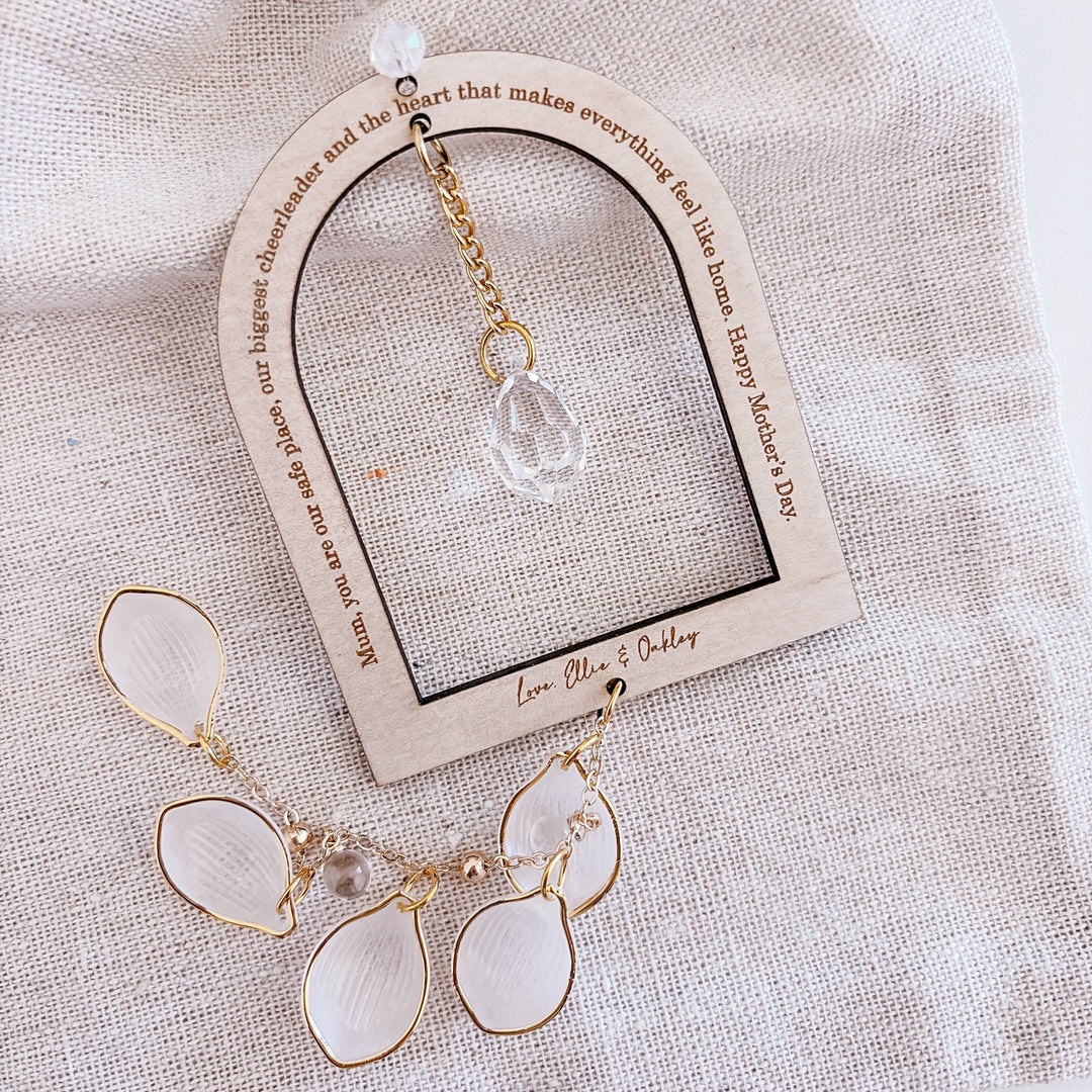 Personalised Arch Suncatcher | Gold Leaf - ShartrueseMother&