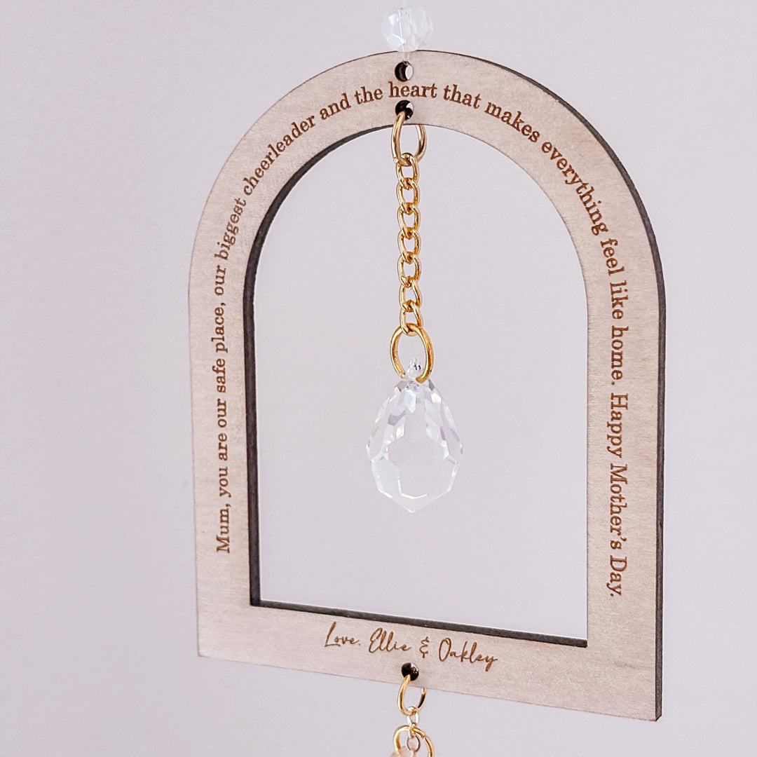 Personalised Arch Suncatcher | Gold Leaf - ShartrueseMother&