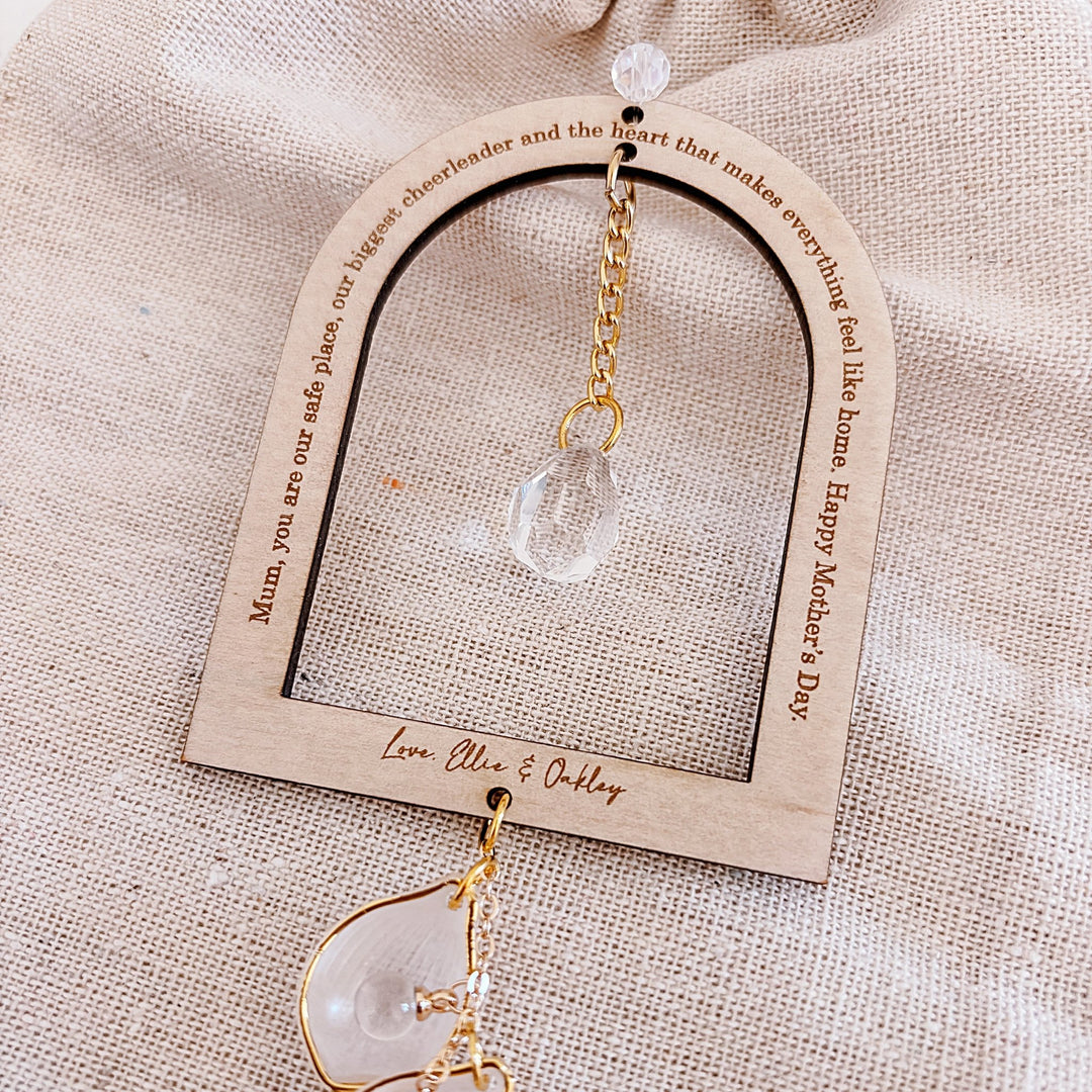 Personalised Arch Suncatcher | Gold Leaf - ShartrueseMother&