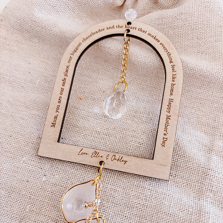 Personalised Arch Suncatcher | Gold Leaf - ShartrueseMother&