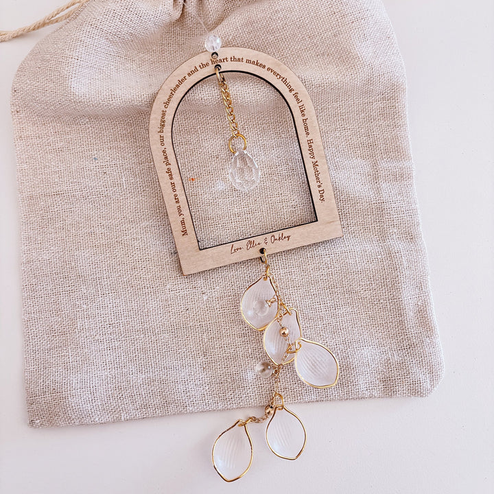 Personalised Arch Suncatcher | Gold Leaf - ShartrueseMother&