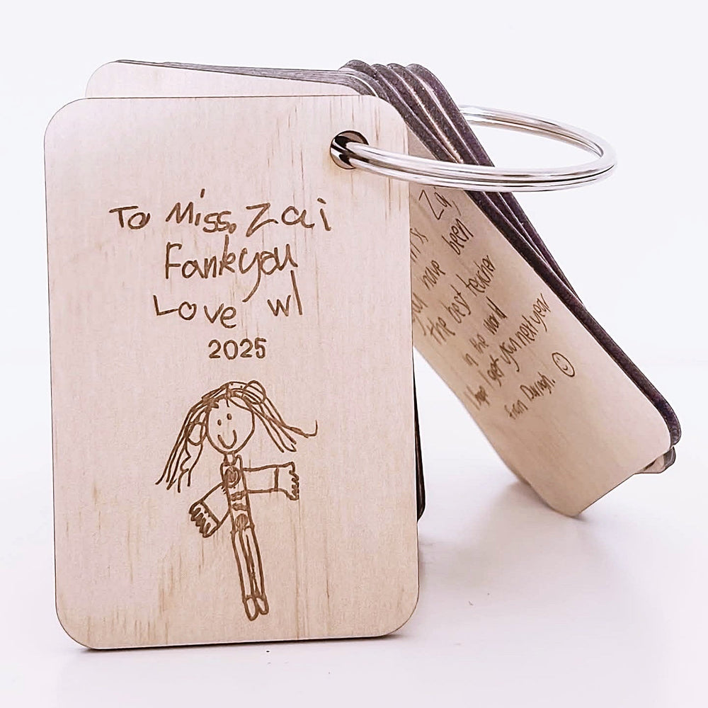 Personalised Group Teacher Gift Flip Book || Class Drawings/Writing - ShartrueseTeacher Gift