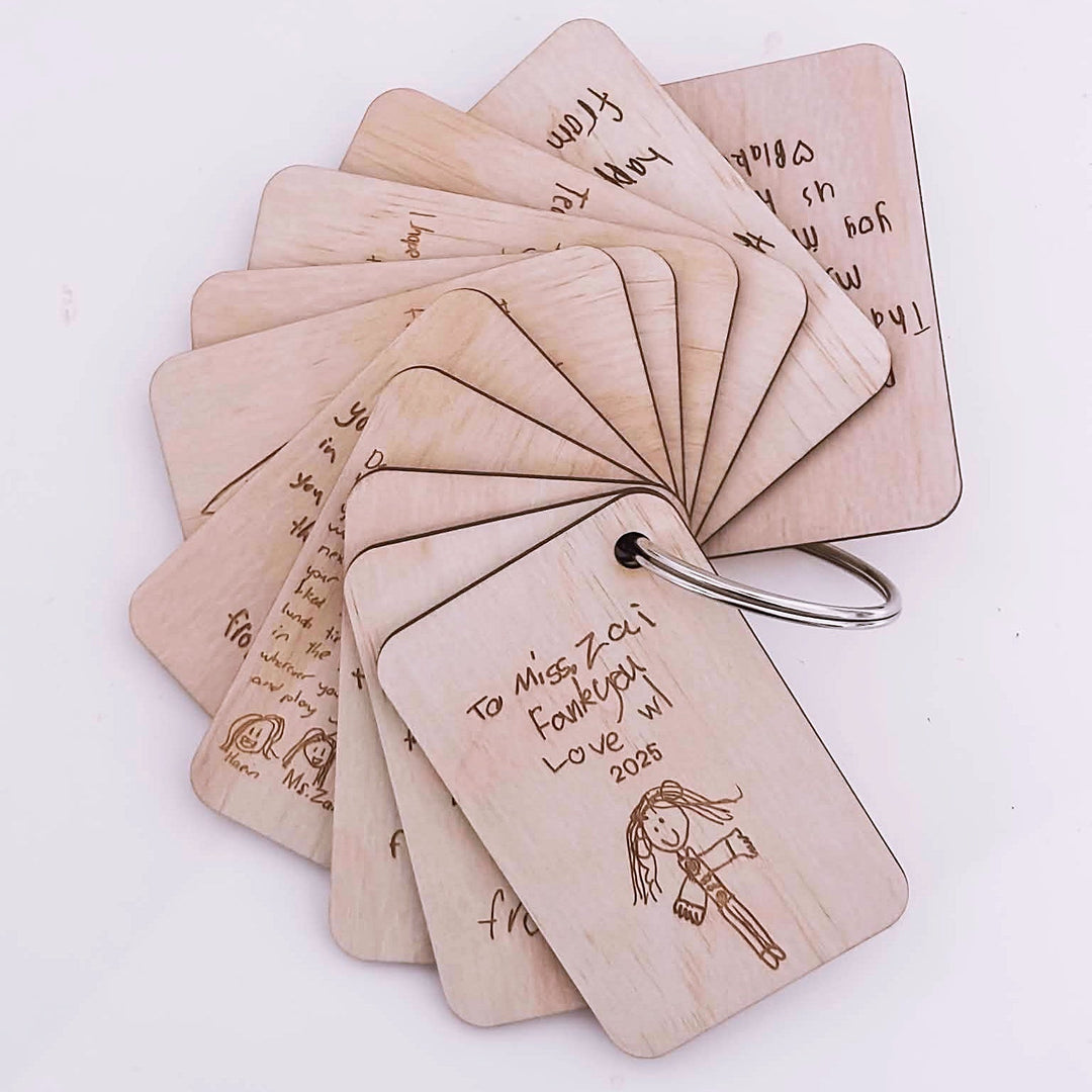 Personalised Group Teacher Gift Flip Book || Class Drawings/Writing - ShartrueseTeacher Gift