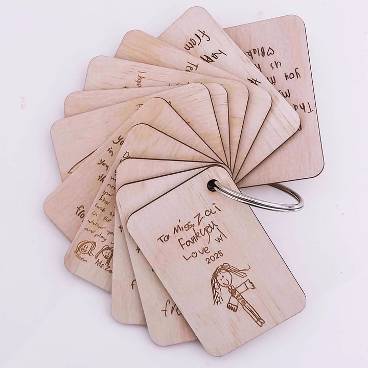 Personalised Group Teacher Gift Flip Book || Class Drawings/Writing - ShartrueseTeacher Gift