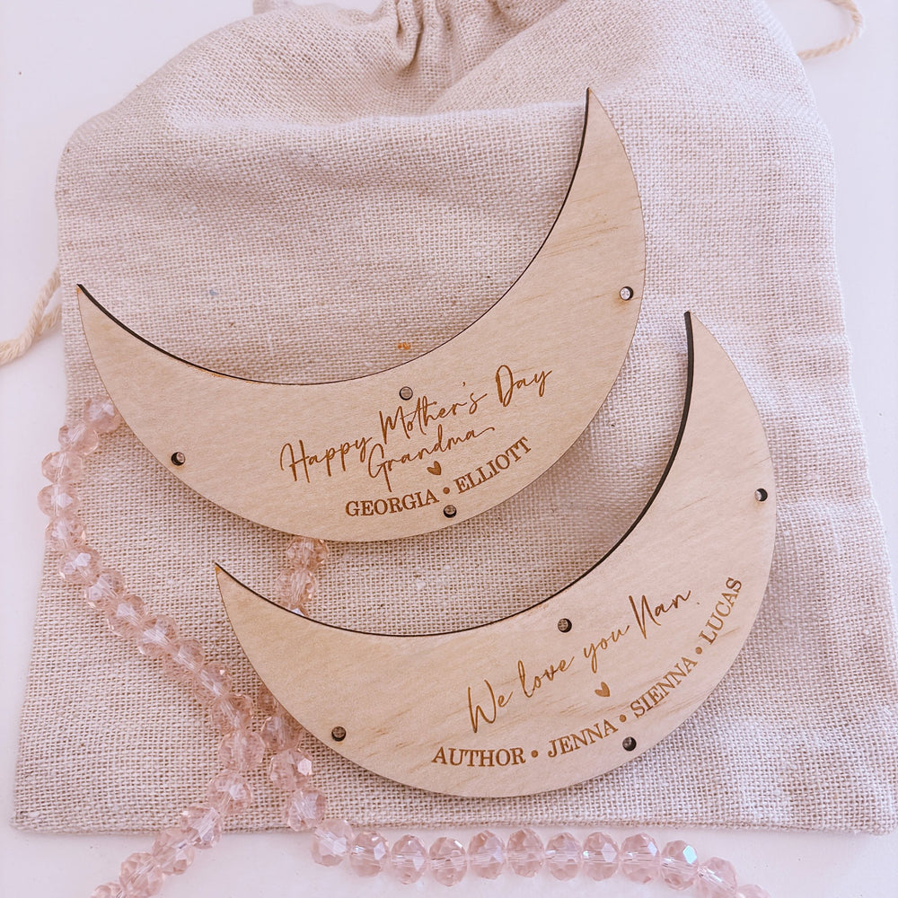 Personalised Suncatcher | Crescent Moon - ShartrueseMother's Day Key Chains