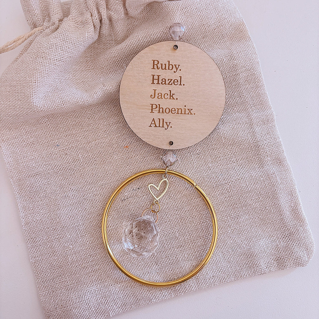Personalised Suncatcher | Gold Ring - ShartrueseSuncatcher