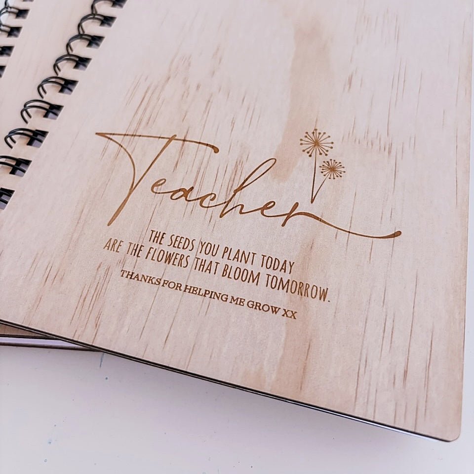 Personalised Teacher Journal - ShartrueseTeacher Gift