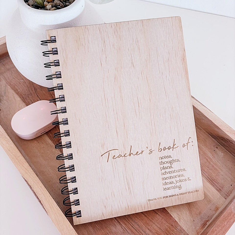 Personalised Teacher Journal - ShartrueseTeacher Gift