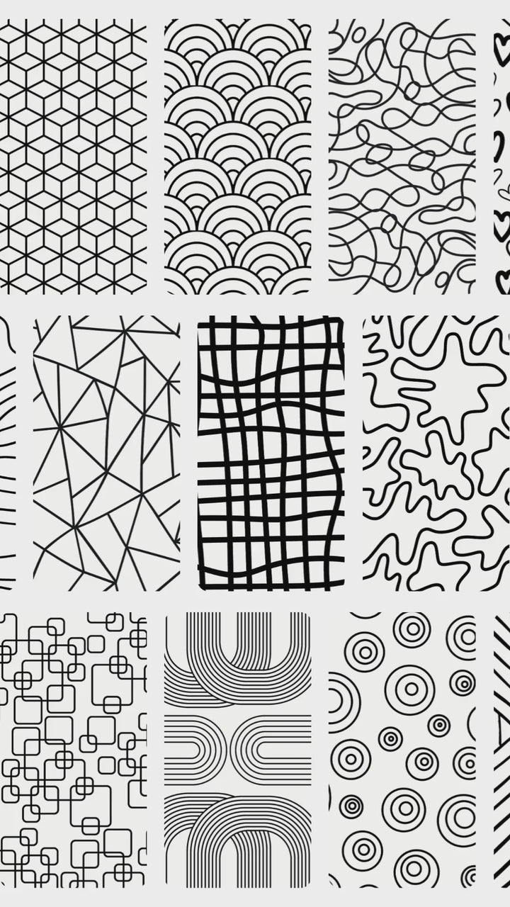 Easy Bold Patterns Colouring Pages Instant Download