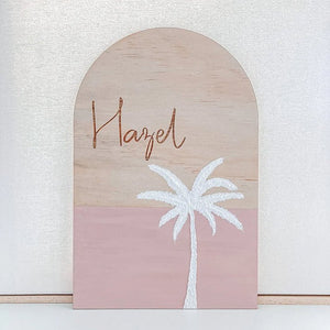 Textured Palm Arch Plaque - ShartrueseTextured Art