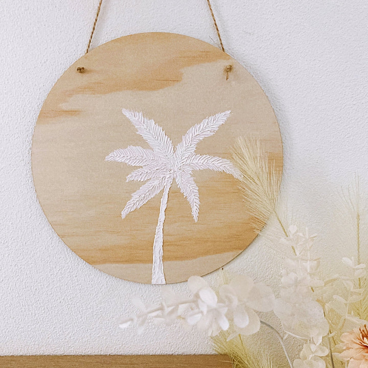 Textured Palm Plaque - ShartrueseTextured Art