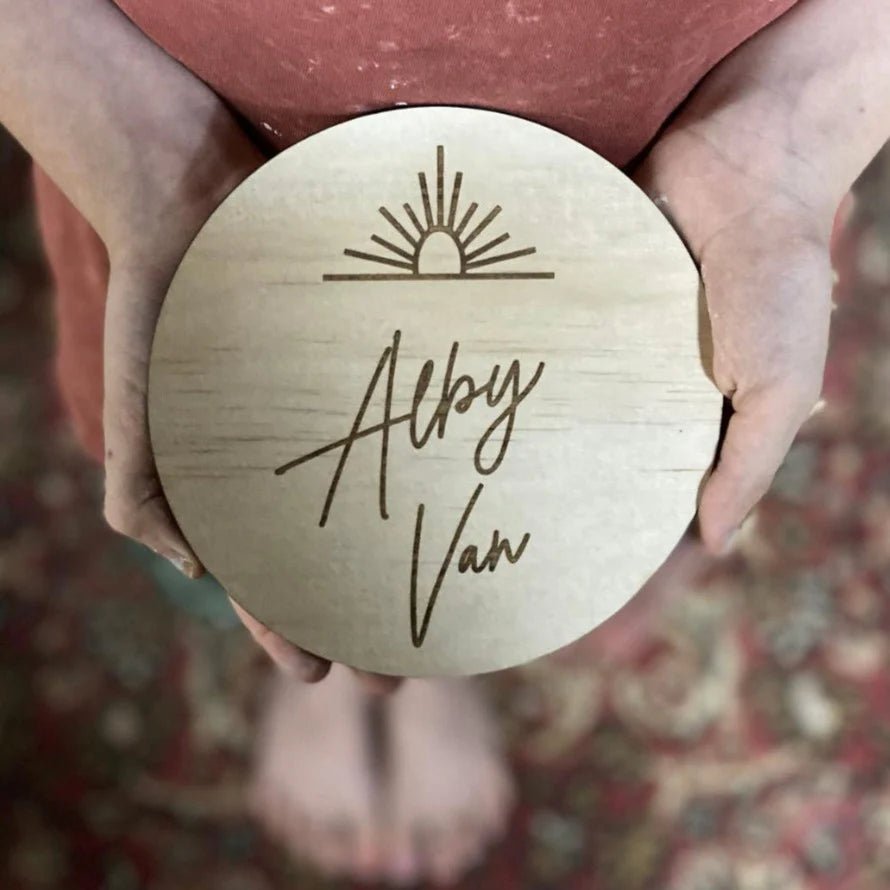 Zilvi Etched Name Plaque - Sunshine - ShartruesePlaque