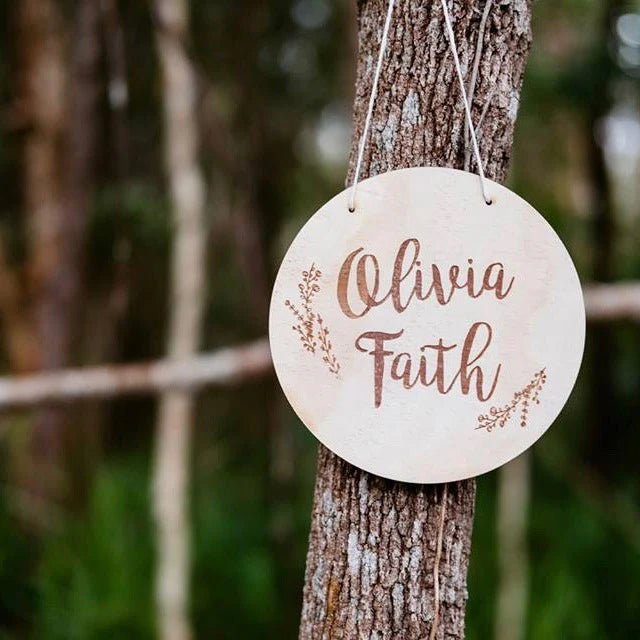 Zilvi Etched Name Plaque - Wildflower - ShartruesePlaque