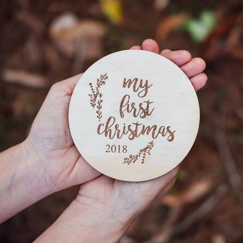 Zilvi My First Christmas Milestone - Wildflower - ShartrueseChristmas Ornament