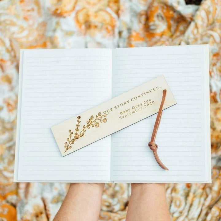 Zilvi Pregnancy Announcement Bookmark - ShartrueseBookmark Birth Announcement