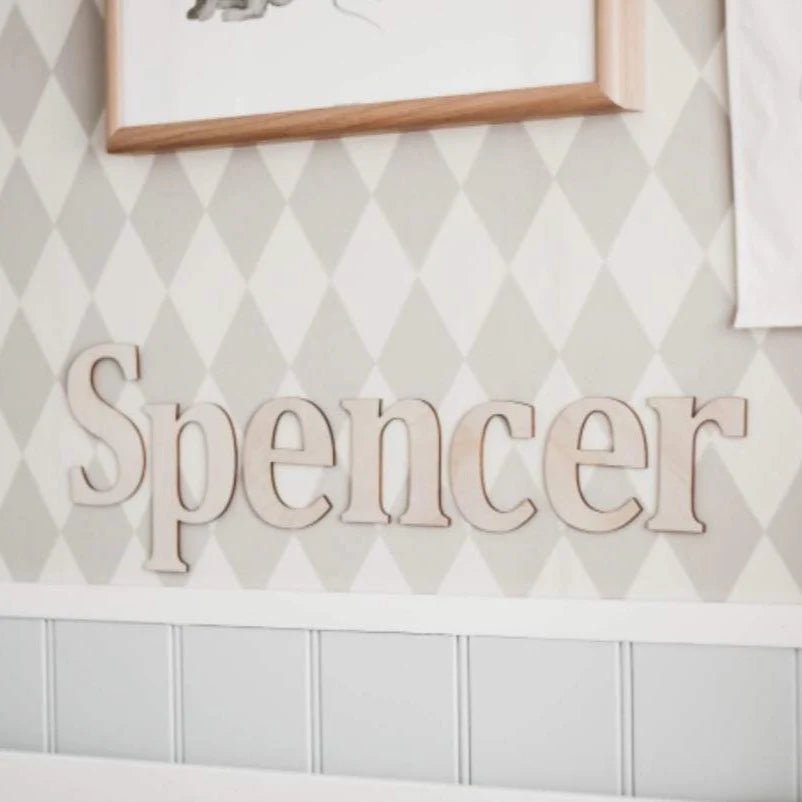 Zilvi Timber Wall Words - Traditional Font - ShartrueseWall Words