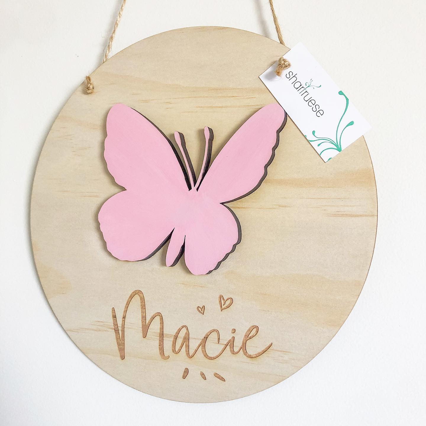 3D Butterfly Plaque - ShartrueseNursery Decor