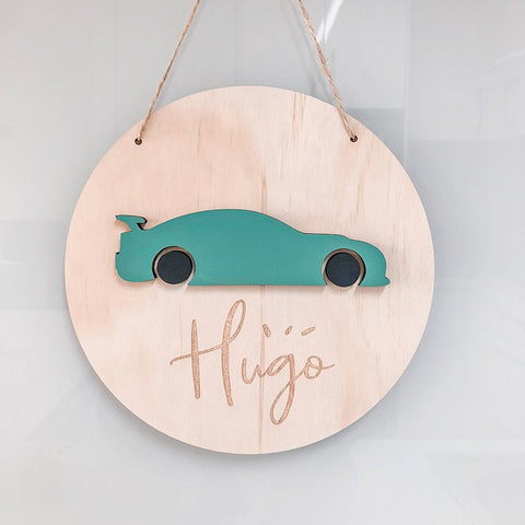 3D Car Plaque - ShartrueseNursery Decor