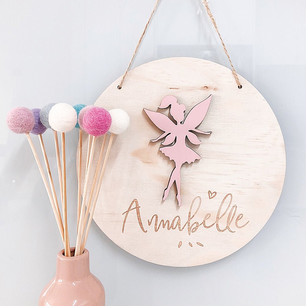 3D Fairy Plaque - ShartrueseNursery Decor