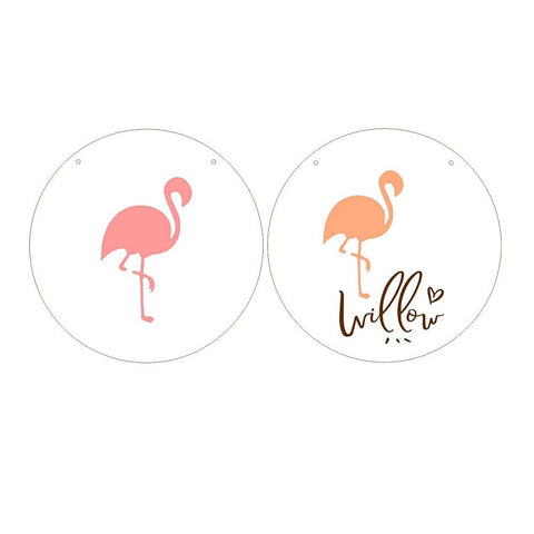 3D Flamingo Plaque - ShartrueseNursery Decor