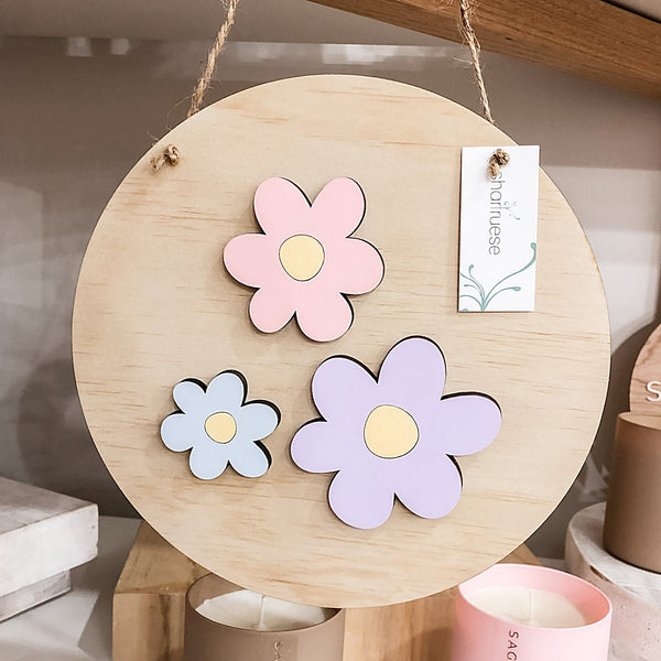 3D Flower Plaque - ShartrueseNursery Decor