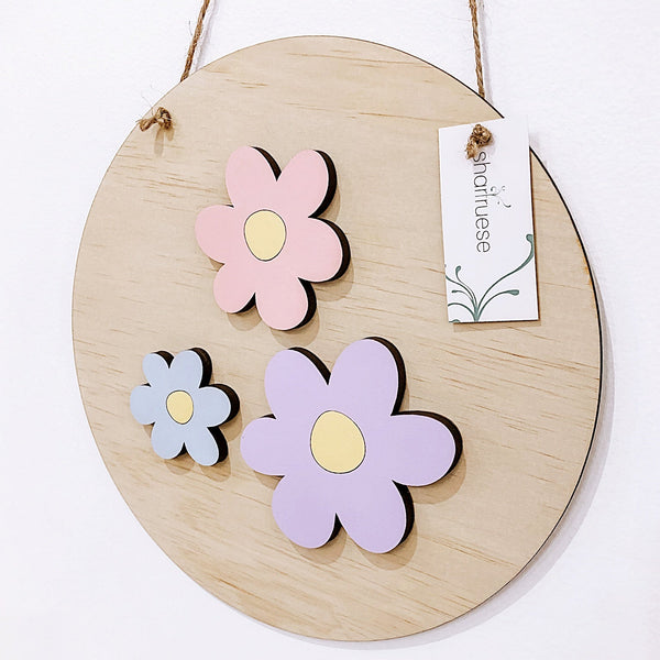 3D Flower Plaque - ShartrueseNursery Decor