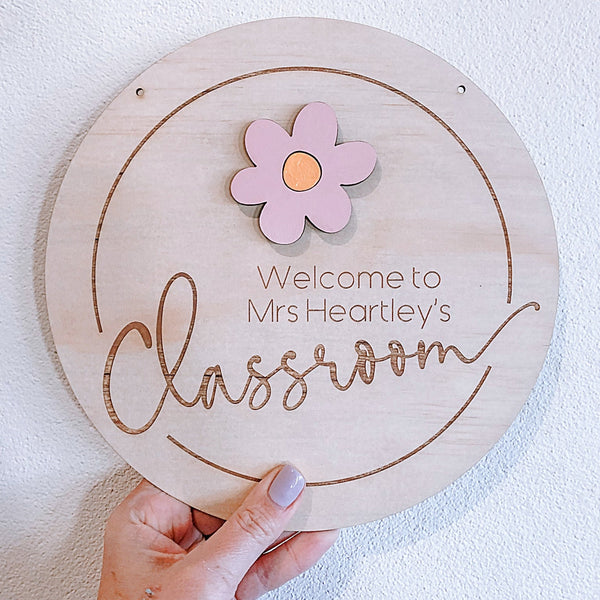 3D Flower Teacher Plaque - ShartrueseTeacher Gift