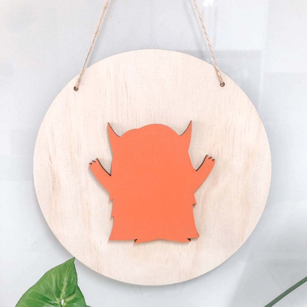 3D Monster Plaque - ShartrueseNursery Decor