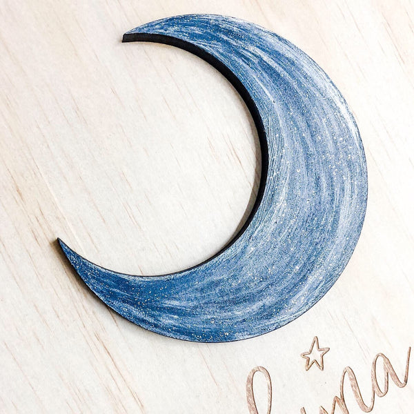 3D Moon Plaque - ShartrueseNursery Decor