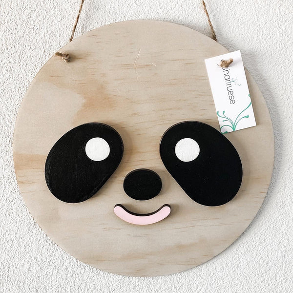 3D Panda Plaque (Some say sloth...) - ShartrueseNursery Decor