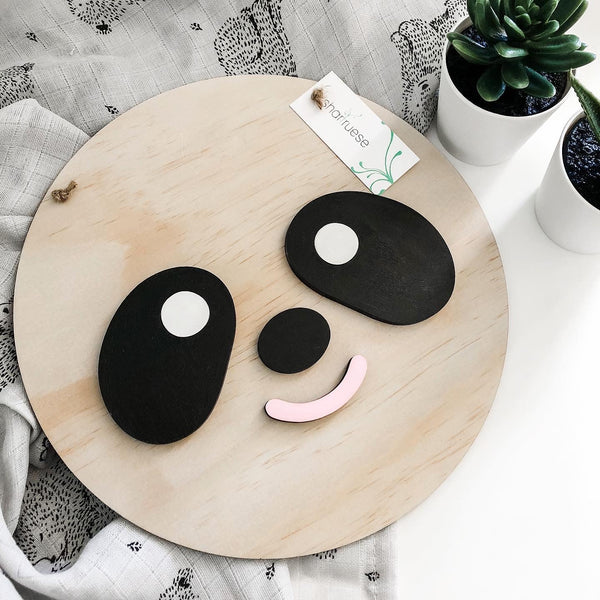 3D Panda Plaque (Some say sloth...) - ShartrueseNursery Decor