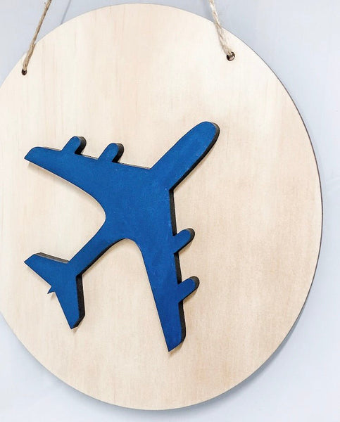 3D Plane Plaque - ShartrueseNursery Decor