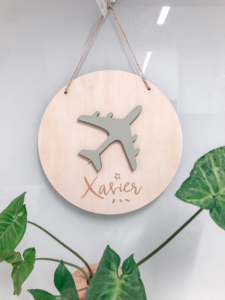 3D Plane Plaque - ShartrueseNursery Decor