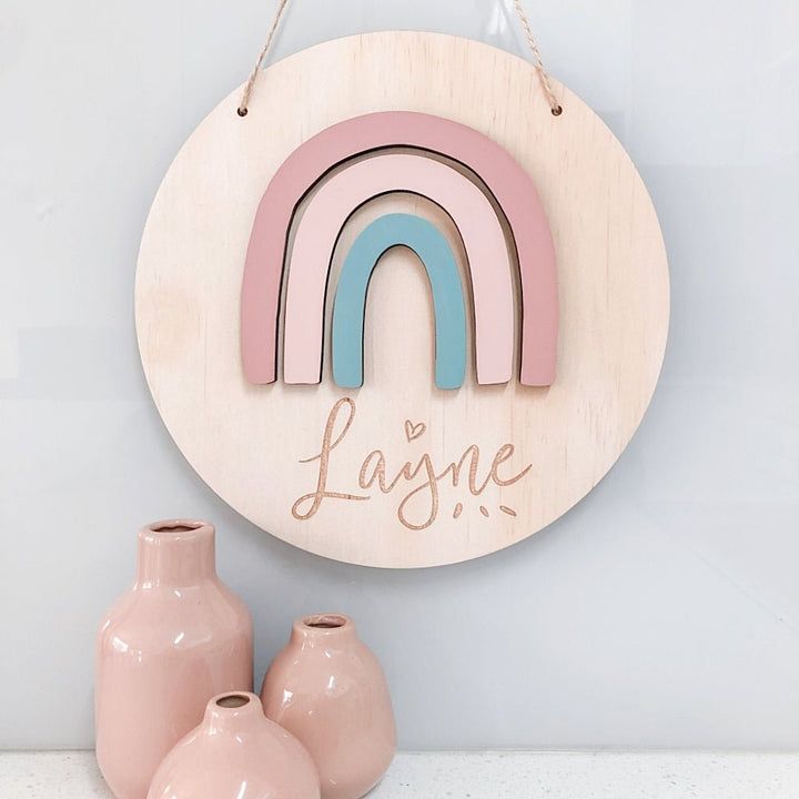 3D Rainbow Plaque - ShartrueseNursery Decor